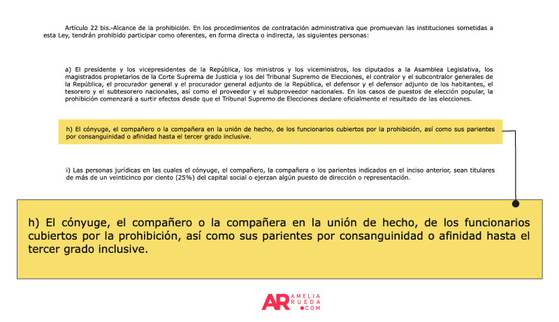 Prohibición según ley de Contratación Administrativa