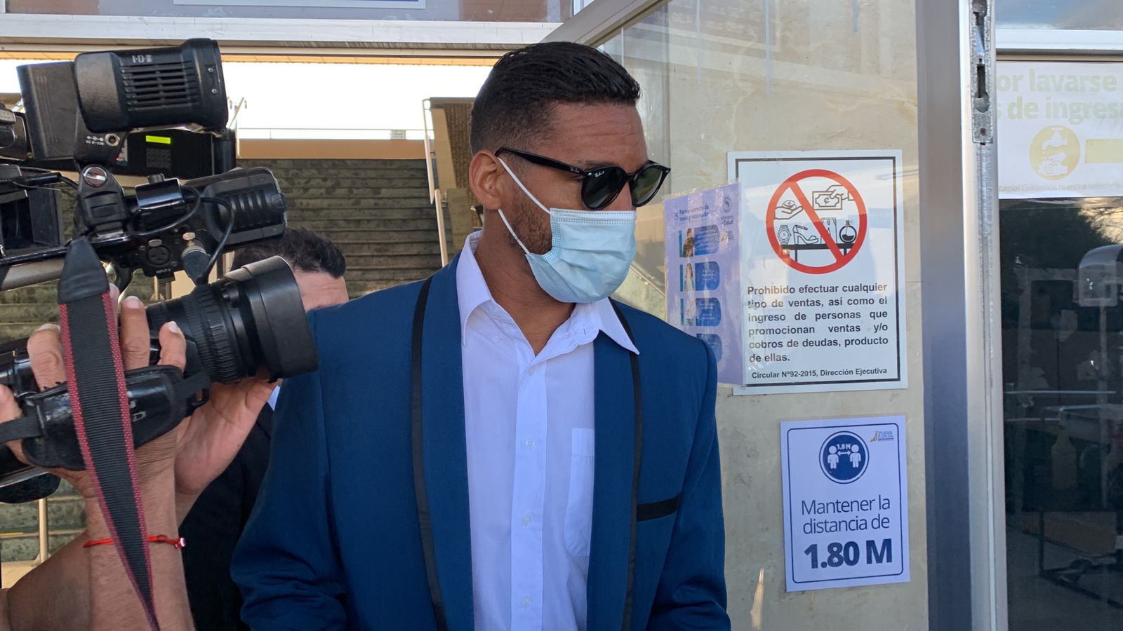 Marcel Hernández, a su llegada a tribunales de justicia en Cartago.
