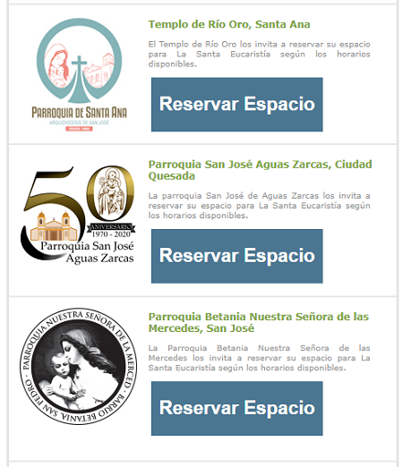 reserva de misas