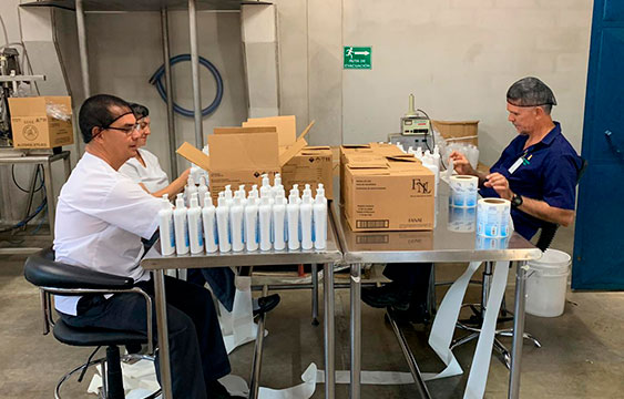 coronavirus,covid-19,coprocom,fanal,fabrica nacional de licores,alcohol en gel