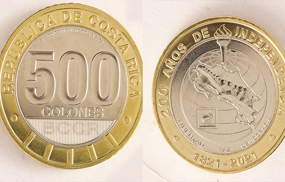banco central,bicentenario,monedas,¢500
