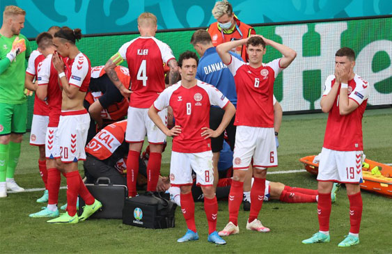 Christian Eriksen,desmayo,Eurocopa