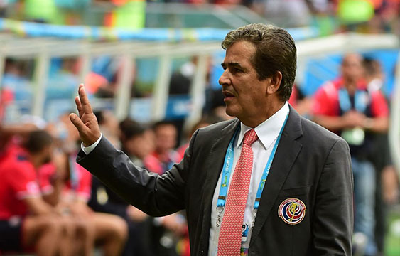 Jorge Luis Pinto,Keylor Navas,Bryan Ruiz,Eduardo Li,Celso Borges