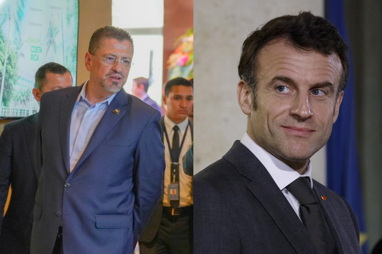 emmanuel macron,rodrigo chaves,francia,costa rica,canciller,arnoldo andré,viaje internacional