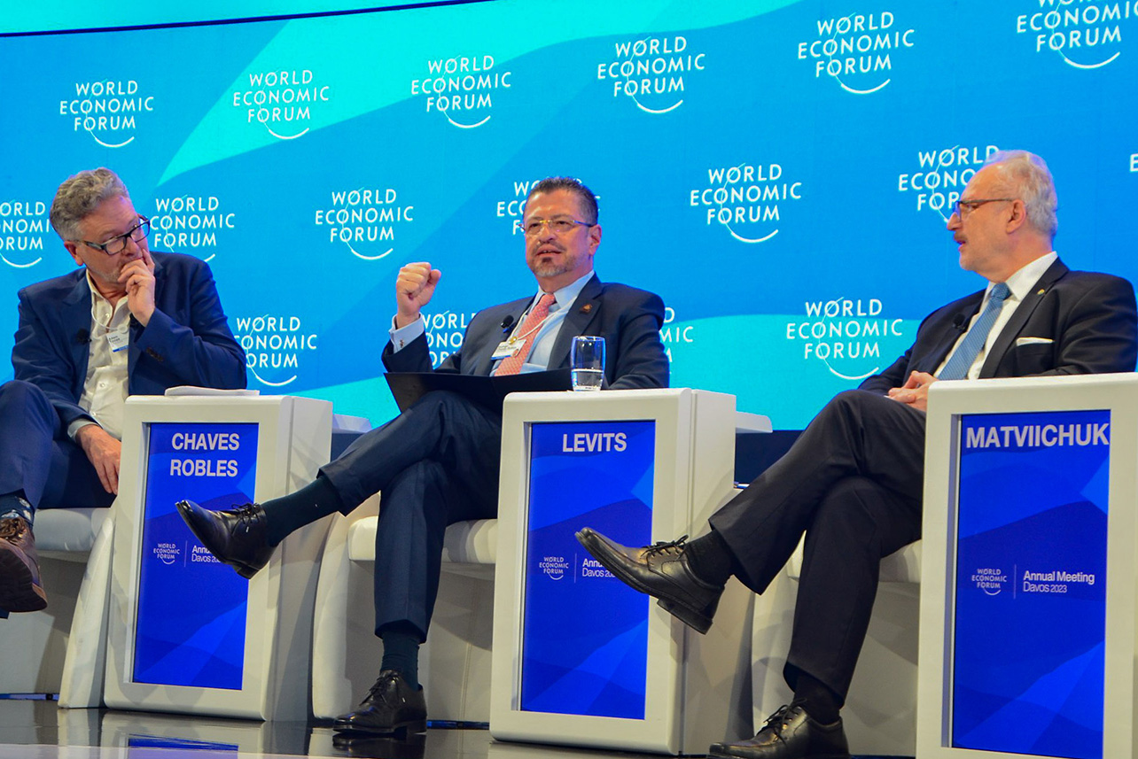 rodrigo chaves,foro económico mundial,foro de davos,suiza,democracia