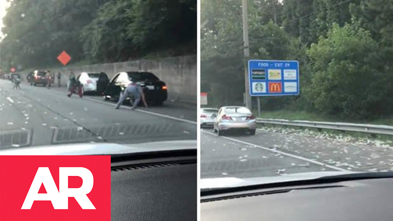 $175 mil escapan de un camión blindado en una carretera en Atlanta