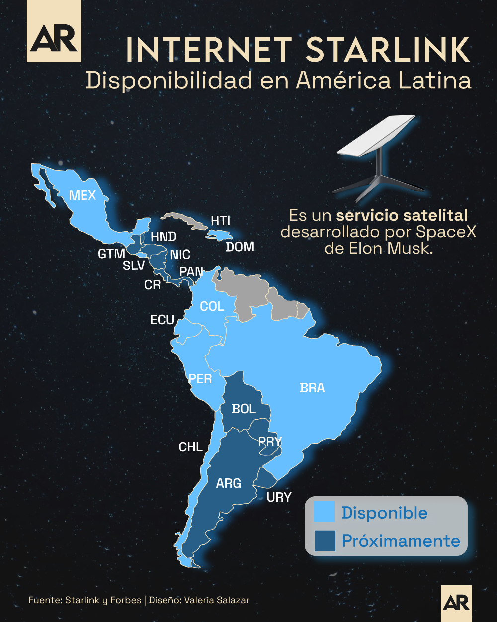 Internet Starlink: ¿En cuáles países de América Latina está disponible?